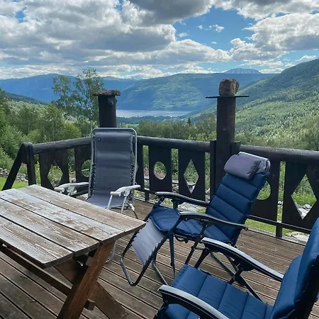 Log With View Of Gaustatoppen * Austbygdi
